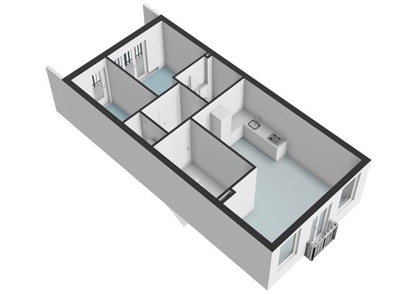Floorplan - Groen van Prinstererstraat 69-1, 1051 EK Amsterdam